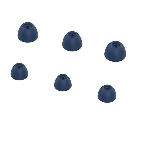 6Pcs Soft Earbuds Anti-Slip Headphone Cover Ear Tips Silicone EarPads DARK BLUE