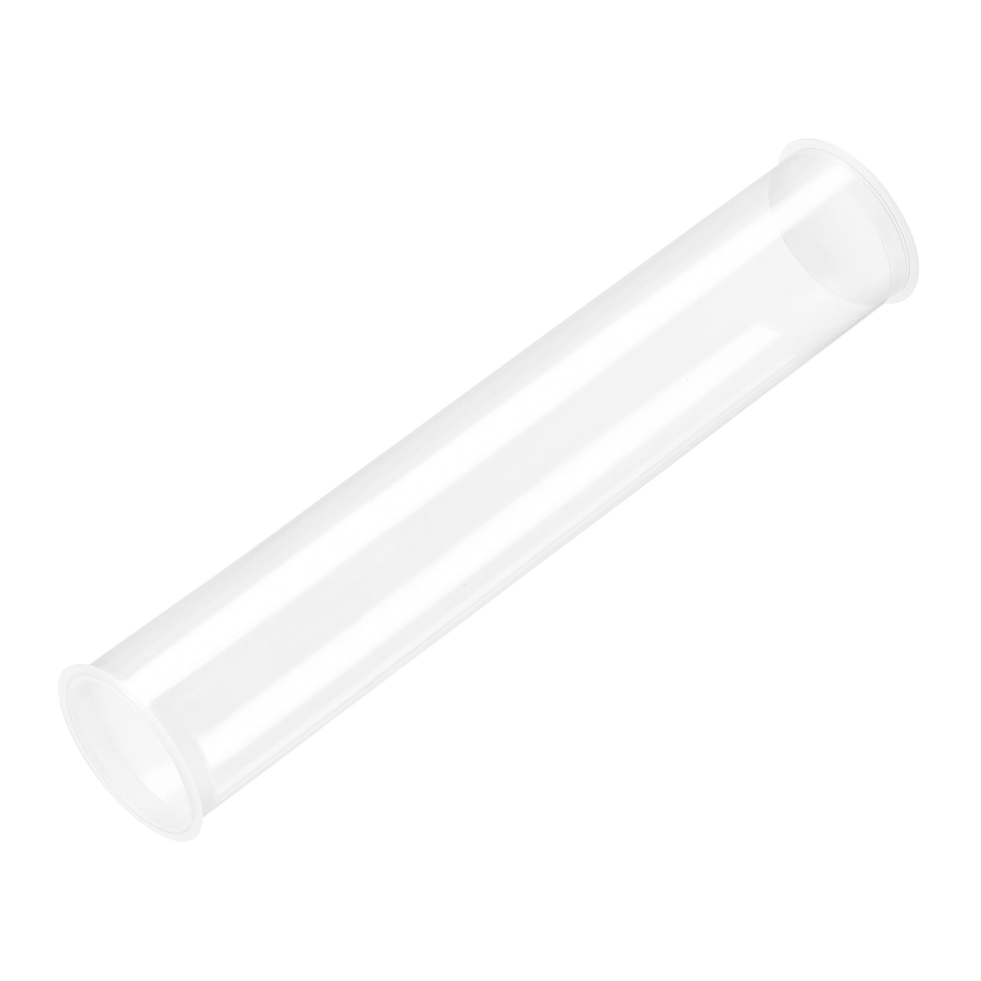 Uxcell 2pcs Polycarbonate Rigid Round Clear Tubing 1.63''IDx1.7''ODx9.84'' Length Plastic Transparent Storage with Lids