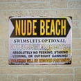 thumbnail image 4 of Retro Nude Beach Swimsuits Optional Metal 12x16 Sign Coastal Home Indoor Outdoor Pool Wall Decor, 4 of 4