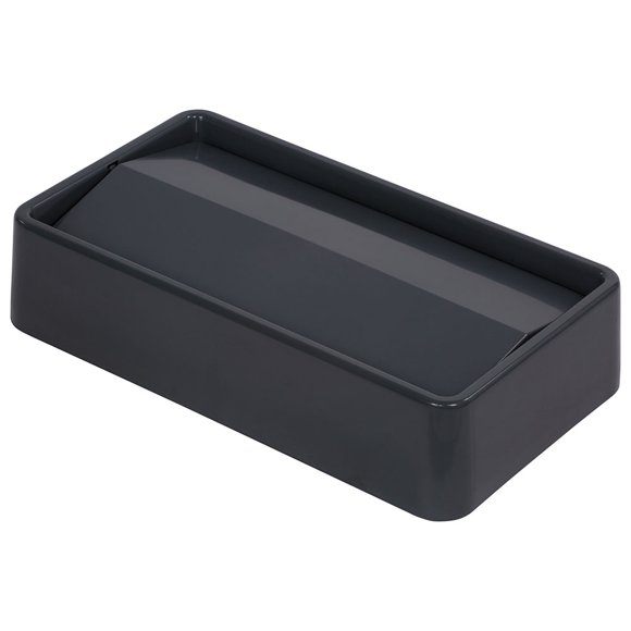 Carlisle 34202423 Rectangle Swing Top Trash Can Lid - Plastic, Gray
