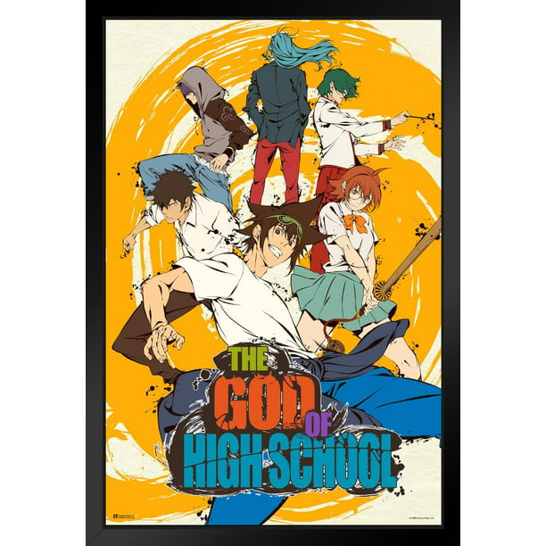 The God of High School Teaser Anime Series Crunchyroll Webtoon God of  Highschool Poster Manga Jin Mori Anime Poster Bedroom Decor Manhwa GOHS  Anime Merchandise Black Wood Framed Art Poster 14x20 -