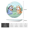 thumbnail image 2 of Saiise Bluey Print Bone China Decorative Plate Ceramic Decorative Plates with Display Stand Handmade Ceramic Wall Art Decor for Home Kitchen Bedroom Decorative-7in, 2 of 7