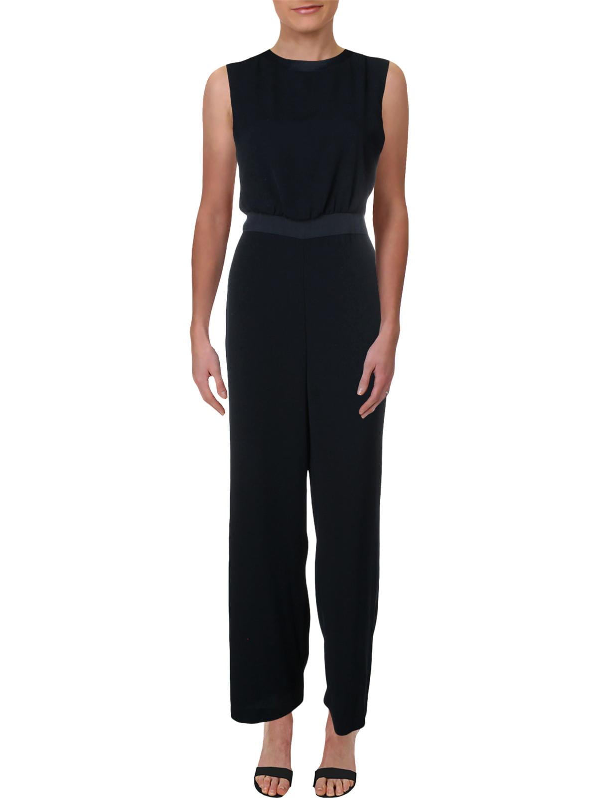 Vince Camuto Womens Petites Blouson Sleeveless Jumpsuit