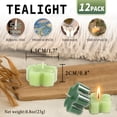 thumbnail image 6 of Scented Tealight Candles, Clear Cup Cedar Aroma Tea Lights Candles, 12 Pack Colored Tealights Candle, 6-7 Hour Burn Time Tea Candles for Party, Decor, Spa, Shabbat, 6 of 7