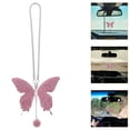 thumbnail image 2 of Car Hanging Ornament Rhinestone Butterfly Car Ornament Rear View Mirror Accessory, 2 of 8