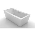 thumbnail image 2 of Miseno MNO7035SFSR 70 x 34 in. Rectangular Freestanding Soaker Bathtub with Center Drain, White & Polished Chrome, 2 of 7