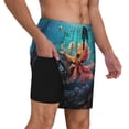 thumbnail image 2 of Daiia Underwater Plant Octopus Mens Swim Trunks Swim Shorts Quick Dry Swim Shorts with Mesh Lining Pockets-Medium, 2 of 9