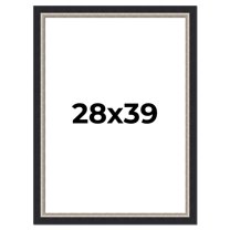 28x39 Frame Black Real Wood Picture Frame Width 2.25 Inches | Interior Frame Depth 0.5 Inches |