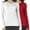 White & Red, variant on SSLR Women's Thermal Tops, Thermal Underwear for Women Long Sleeve Tee Shirts Basic Layering V Neck Fleece 2-Pack