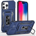 thumbnail image 3 of For Apple iPhone 16 Plus (6.7") Hybrid Case with Rotation Ring Stand Shockproof & Camera Window TPU Armor Dropproof Cover ,Xpm Phone Case [ Blue ], 3 of 8