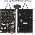 thumbnail image 4 of Hanging Jewellery Organiser Earring Storage Hanging Bag Wall Mounted Jewellery Hanging Bag Necklace Ring Storage Bag (Black) One Size Black, 4 of 4