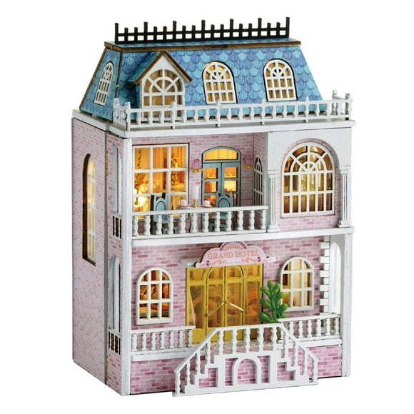 Yinanstore DIY Doll Houses Miniature Kits 3D Puzzle Ornaments Educational Toy Woodcrafts Toy for Boy Girls Kids Friends Valentine's Gift