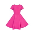 thumbnail image 2 of Robe Fille Rose Profond Butterfly Sequins Coton 7 Ans, 2 of 6