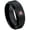 Rose Gold Bezel, variant on 0.05ctw Princess Cut Pink Tourmaline Tungsten Ring - 8MM Polished Black IP Beveled Edge Tungsten Carbide Wedding Band - October Birthstone Ring - 14kt Yellow Gold Bezel - TN084PSG-1PTMs14