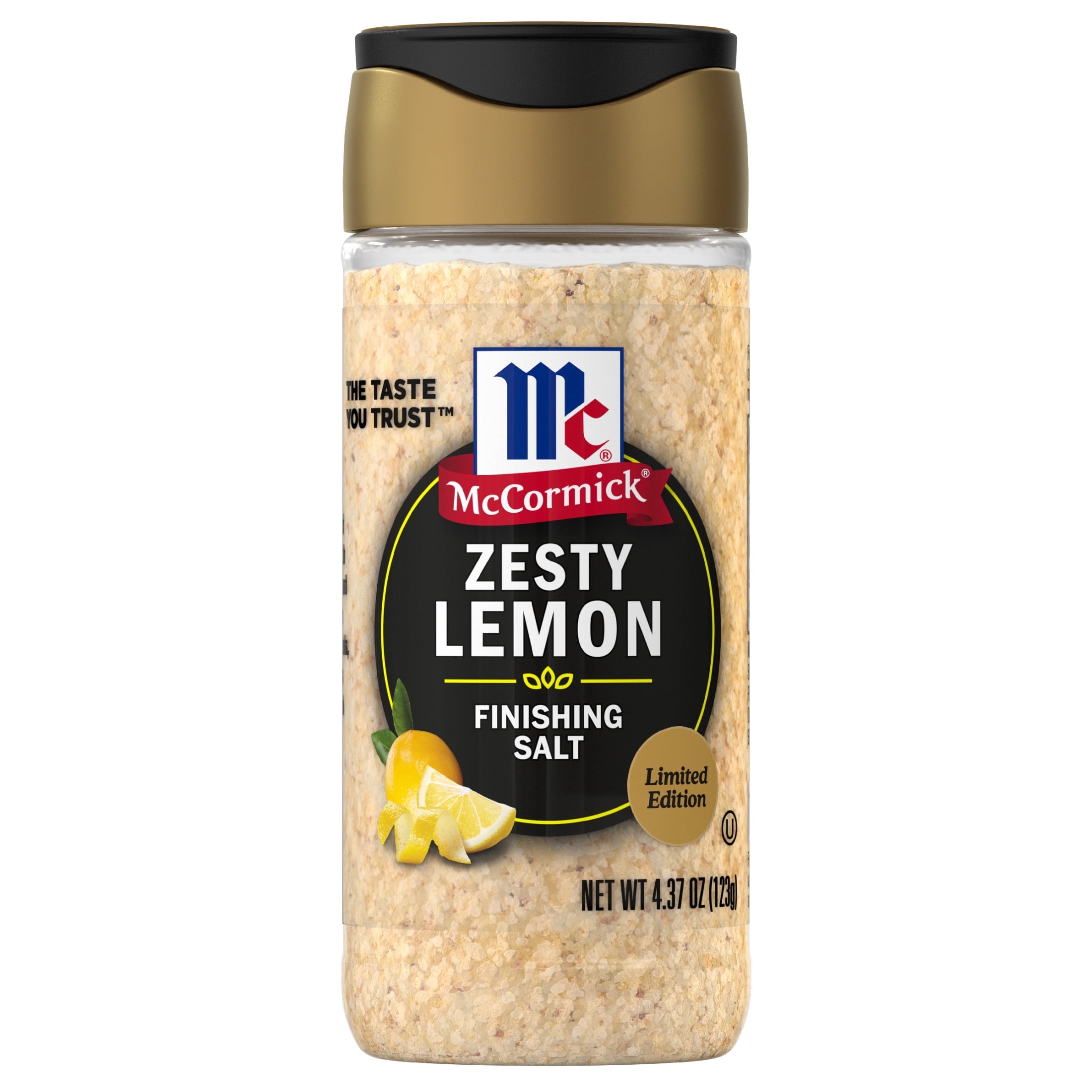 (3 pack) McCormick Zesty Lemon Finishing Salt, 4.37 oz Bottle