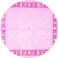 thumbnail image 1 of Ahgly Company Indoor Round Oriental Pink Traditional Area Rugs, 6' Round, 1 of 4