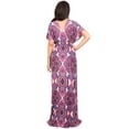 thumbnail image 4 of KOH KOH Long Print Summer Sexy Kaftan Spring Hawaiian Casual Spring Wedding Guest Cocktail Sundress Gown Maxi Dress For Women Purple & White Small US 4-6 DAN001_A034, 4 of 5