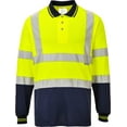 thumbnail image 2 of Portwest S279 Two-Tone Long Sleeve Polo Shirt Yellow/Navy, Small, 2 of 2