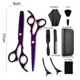 thumbnail image 2 of Juego de tijeras de corte de pelo de 10 piezas, kit profesional de tijeras de corte de pelo para peluquero, salón, hogar, 2 of 5