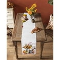 thumbnail image 5 of Fall Sunflower Table Runner 72 Inches, Thanksgiving Pumpkin Botanical Leaf Farmhouse Bed Runner Dresser Scarves Tabletop for Indoor Outdoor Parties/Ceremony/Banquet, 14" x 72", 5 of 8