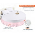 thumbnail image 2 of SGI Bedding Round Bed Skirt |Wrap Around Microfiber Bed Skirt | Fade Resistant, Wrinkle Free, Anti-static, Decorative, Extra Storage Space, Clutter-Free | 84" Diameter / 16" Drop, Pink, 2 of 8