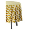 thumbnail image 3 of Vargottam Indoor/OutdoorRoundTablecloth 58 InchRoundTablecloth Waterproof PatioTableCloths,Spring/SummerTableCovers For Backyard CircularTable/Bbqs/Picnic -Yellow, 3 of 8