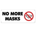 thumbnail image 1 of No More Masks 13 oz Vinyl Banner With Metal Grommets, 1 of 5