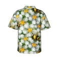 thumbnail image 3 of Fotbe Bees And Flower Hawaiian Shirt For Men Unisex Summer Beach Casual Short Sleeve Cotton Linen Button Down Shirts-Large, 3 of 9