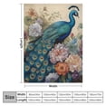 thumbnail image 4 of Fenyluxe Peacock Flowers Butterfly Gifts Blanket Super Soft Flannel Blanket for Bed Sofa All Seasons Decor  Excellent Hand Feel 60x80in, 4 of 6