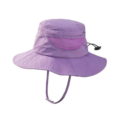 

kpoplk Newborn Hats Kids Hat Bucket Hat Mesh Sun 1-4Y Foldable Fishing Sunscreen Beach Summer Boys Girls Hat Hat Kids Kids Hats(Purple)