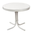 thumbnail image 1 of Crosley Furniture Table d'Appoint Rétro en Métal pour Extérieur/cour Arrière/patio 19 Pouces x 22 Pouces, Blanc, 1 of 5