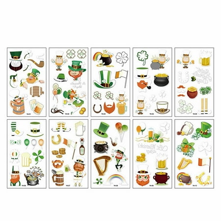 

Day Party Children s Party Cartoon Stickers Stickers Irish St. Wall Sticker Filming Lights Umbrella Green
