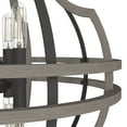 thumbnail image 5 of Hunter - Stone Creek 6-light Noble Bronze, Large Pendant Light, Dimmable, Rustic Style, Sphere Shaped, for Bedrooms, Dining, Living Rooms - 19224, 5 of 9