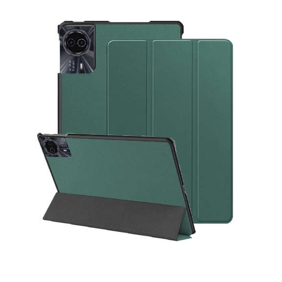 HYRACPO Trifold Stand Tablet Case for ODEA S11 11", PU Leather Shockproof Cover-Gre'en