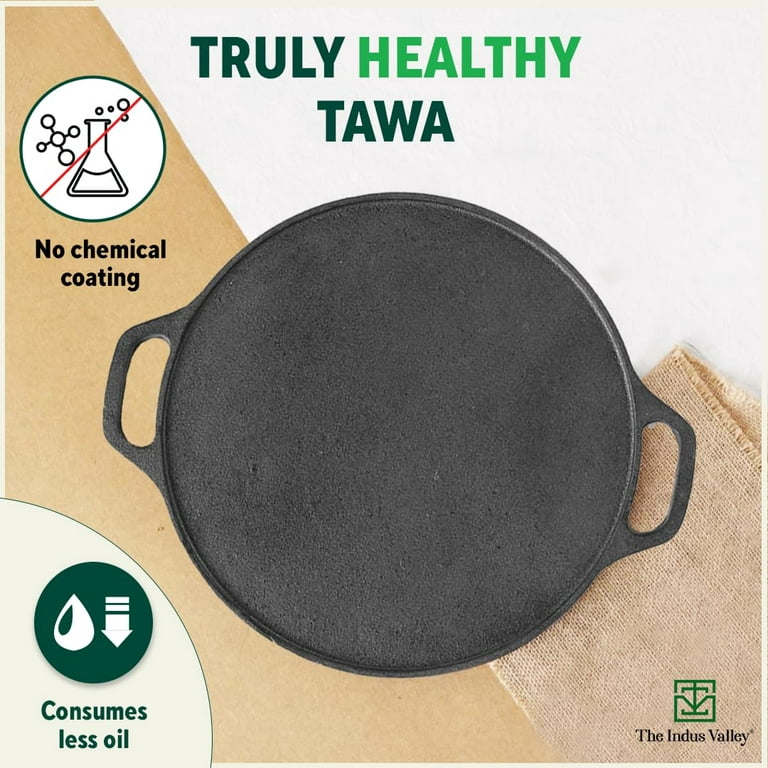 Super Smooth Cast Iron Frypan+ Free ₹400 Tadka Pan, Pre-seasoned, Nons –  The Indus Valley