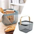 thumbnail image 4 of Contenedor de canasta de almacenamiento BLESIY Cesta de almacenamiento gris, 4 of 7
