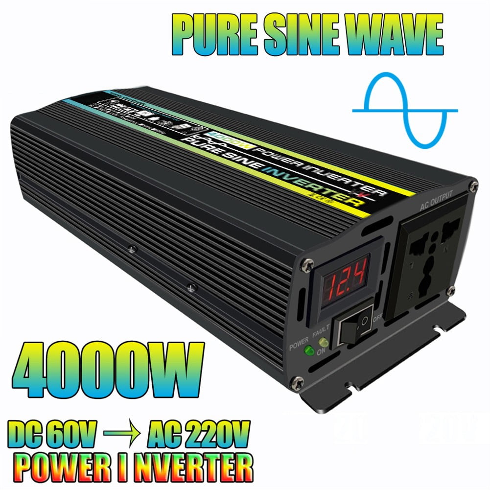 2000W 12V/24V/48V DC to AC 110V/220V/230V Pure Sine Wave Solar
