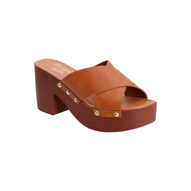 Sandalias Mujer Casuales Tacón Cuadrado Bajo Mama Lola cafe 23 MAMA LOLA 112