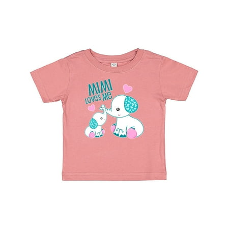 

Inktastic Mimi Loves Me-cute elephants Gift Baby Boy or Baby Girl T-Shirt
