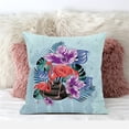 thumbnail image 5 of Flamingo with Flower Indoor/Outdoor Pillow with Removable Cover in Blue Purple Brown26x26, 5 of 5