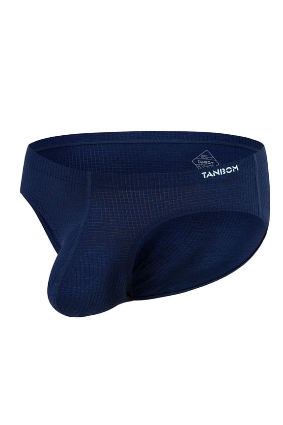 Men's Nylon Tagless Triangle Underwear Comfort Deaign Indigo M