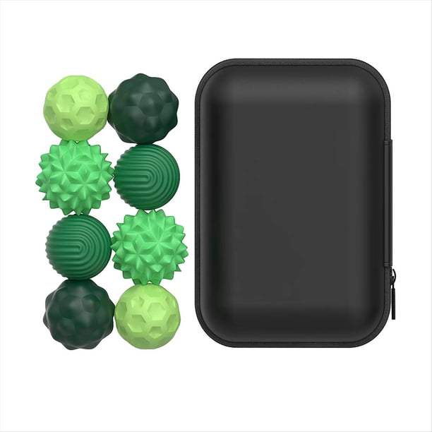 8 Bolas Magnéticas De Silicona Antiestrés – Juguete Sensorial Con Texturas Variadas, Ideal Para Aliviar Ansiedad Y Concentración, Incluye Caja De Almacenamiento