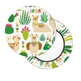 thumbnail image 2 of Kll Alpaca And Cactus Round Bar Chair Cushion Cover 12 Inch,Bar Stool Protector With Elastic, Soft Washable, 2 of 7
