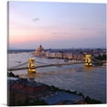 thumbnail image 1 of ARTCANVAS Budapest Captial of Hungary Chain Bridge Square Canvas Art Print - Size: 12" x 12" (0.75" Deep), 1 of 9