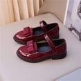 thumbnail image 2 of Otqutp Mary Jane Shoes for Girls Bow School Dress Flats Non-Slip School Shoes Toddler Princess Leather Shoes for Kids, 2 of 9