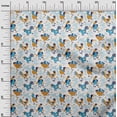 thumbnail image 3 of oneOone Rayon Light Blue Fabric Rooster Cock Craft Projects Decor Fabric Printed By The Yard 56 Inch Wide-DG, 3 of 8