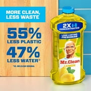 Mr. Clean 2X Concentrated Floor Cleaner, All Purpose Cleaner, Mop Soap, Lemon, 41 fl oz