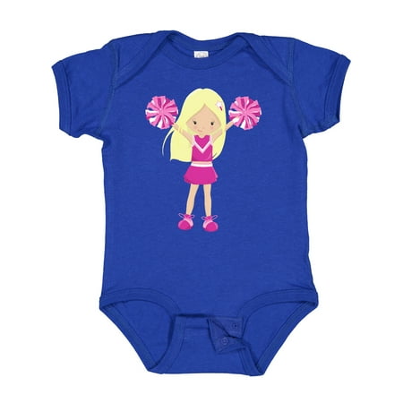 

Inktastic Cheerleaders Cute Girl Blonde Hair Cheerleading Gift Baby Girl Bodysuit