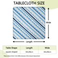 thumbnail image 2 of Vibrant Boho Print Square Table Cover, 34x34 Inch Elastic Tablecloth with Fitted Hem for Card Tables, Durable Fabric, 2 of 6