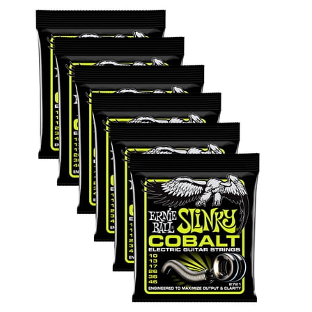 6 PACK Ernie Ball Cobalt P02721 Regular Slinky Electric Guitar Strings